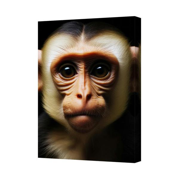 Benjamin Tate Design Monkey Portrait On Canvas Wall Art 6801 Close Up Charm