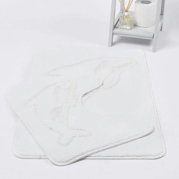 Dolphin White 2pc Bath Sets