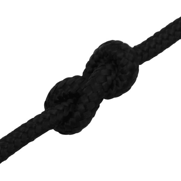 Berkfield Work Rope Black 10 mm 50 m Polyester