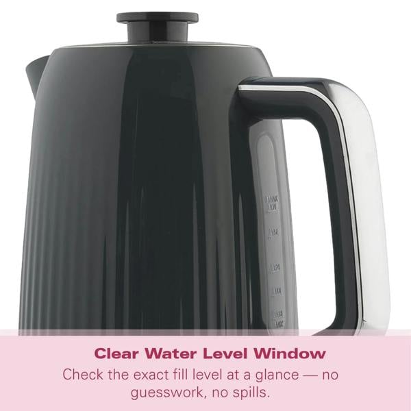 Hamilton Beach Miami 1.7L Kettle Charcoal Grey - Hamilton Beach UK