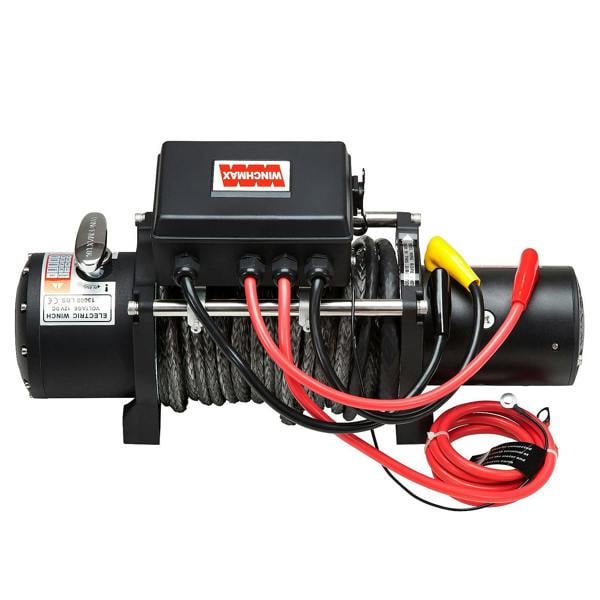 Winchmax 13,500lb (6,123kg) 12V Military Grade Winch 28m x 11mm Dyneema Rope, Remotes