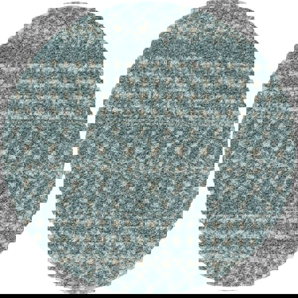 Shaggy blue rug High Quality Elegant Moroccan Pattern