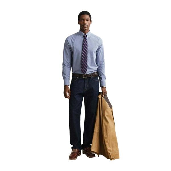 Gant Mens Fitted Shirt - Blue - 