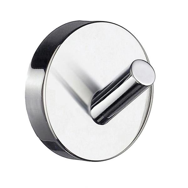 Single polished chrome towel hook