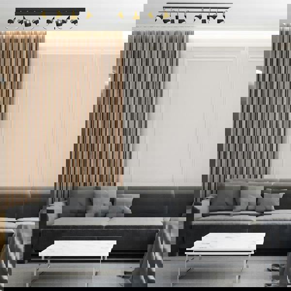 Milagro Joker Ceiling Lamp Hand Made In Matt Black With Gold Detail