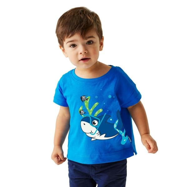 Regatta Childrens/Kids Bubbles The Shark T-Shirt - Hawaiian Blue - 
