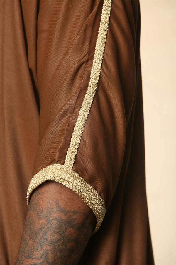 Infinity Leather Men's Moroccan Thobe Jubba Robe Eid Djellaba Gandoura