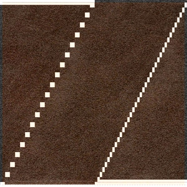 Shaggy Rug Plain Brown non-shedding, high-quality