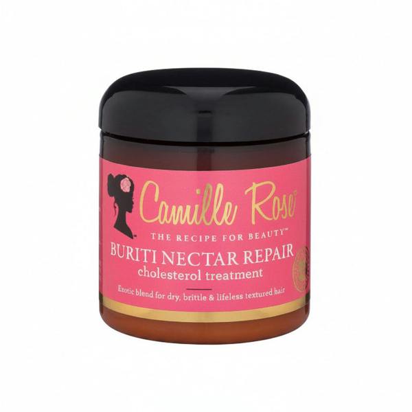 Jar of Camille Rose Buriti Nectar Repair treatment on a white background
