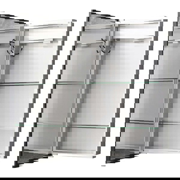 LED Light Mirror Cabinet Single Door Bathroom Mirror Cabinets Living and Home