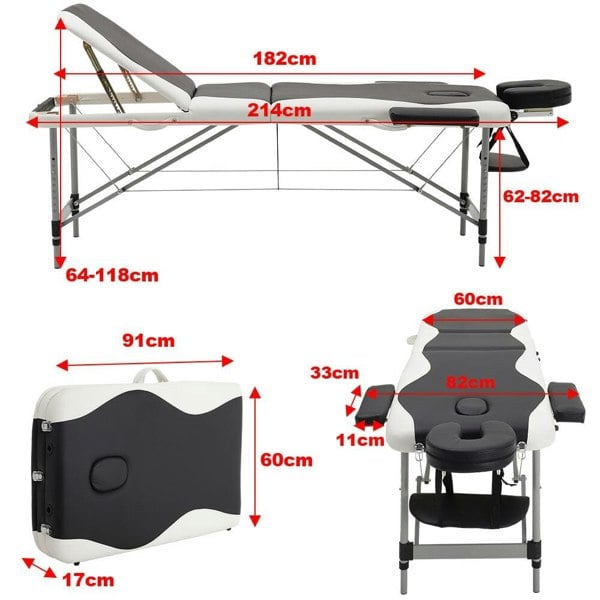 Leather Upholstered Adjustable Massage Bed Massage Beds Living and Home