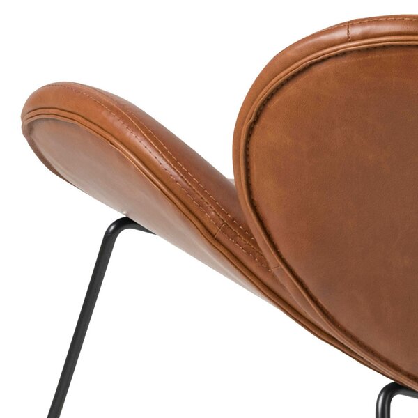 Wyld Haus Mazapan Organic Lounge Brown Faux Leather Chair