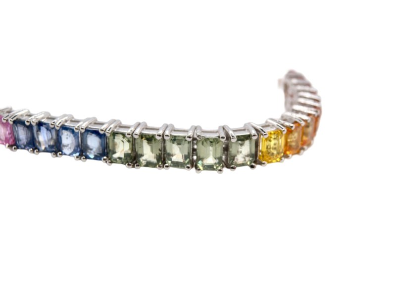 Vintage Tom A multi colour sapphire line bracelet