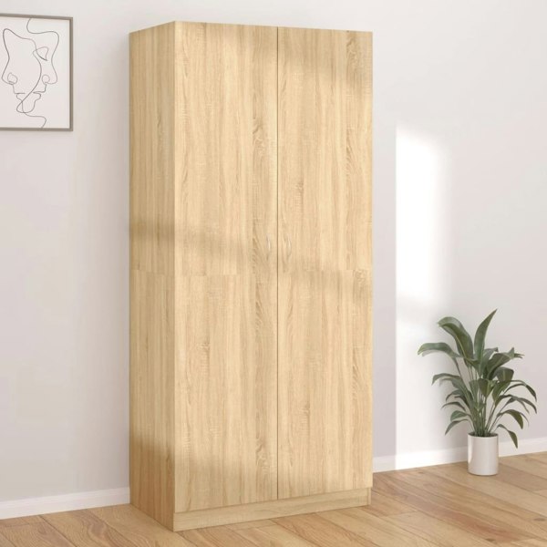 Berkfield Wardrobe Sonoma Oak 90x52x200 cm Engineered Wood
