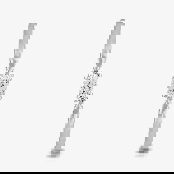 Starbright Silver 4mm Four Claw Round Cubic Zirconia Ring R6025(4M) 3A