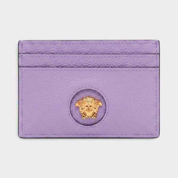 Versace Medusa Card Case Lilac Gold