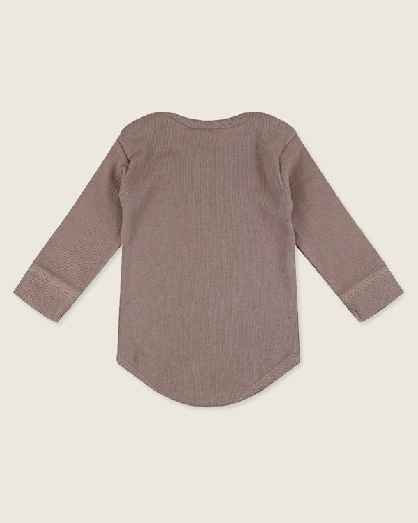 Organic cotton rib baby bodysuit