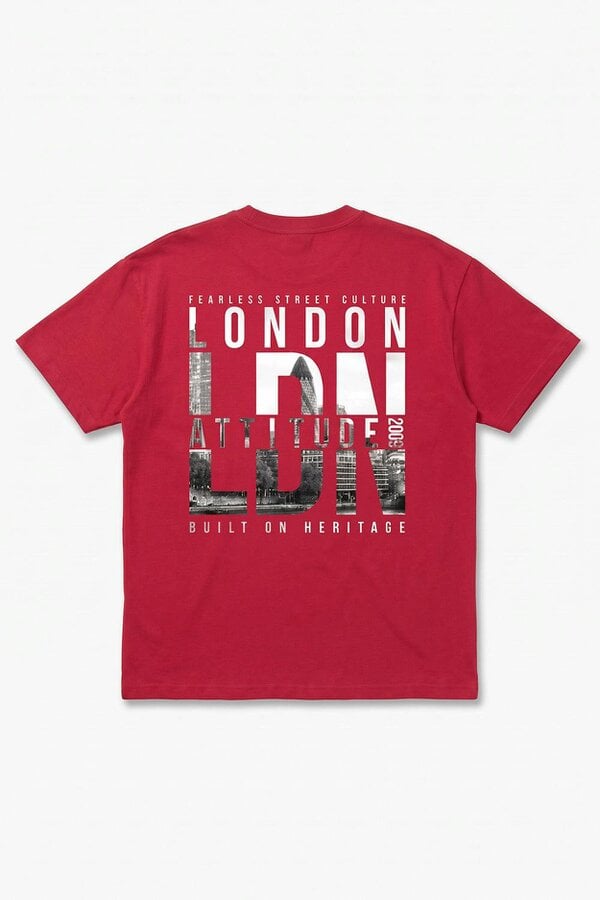 London Attitude Fearless Street Culture Oversized Heavyweight Graphic T-Shirt