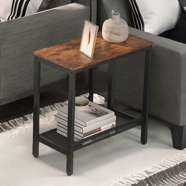 Rafaelo Mobilia Small Side Table with Flat or Slant Adjustable Shelf