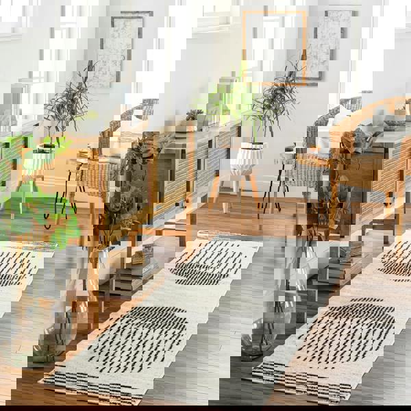 Livabliss Pisa-Geometric Black Grey Ivory Modern Rug