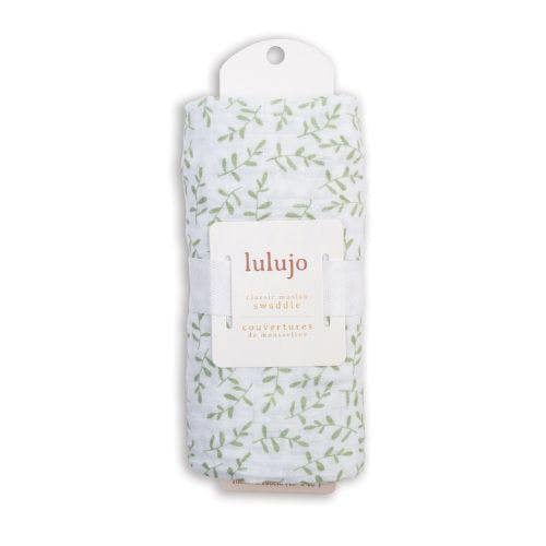 Lulujo - Muslin Swaddle - Greenary