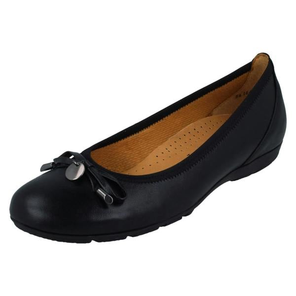 Gabor Ladies Gabor Ballet Pump Slip On Shoes With Bow Detail 54.164