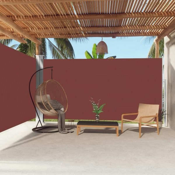Berkfield Retractable Side Awning Brown 200x600 cm