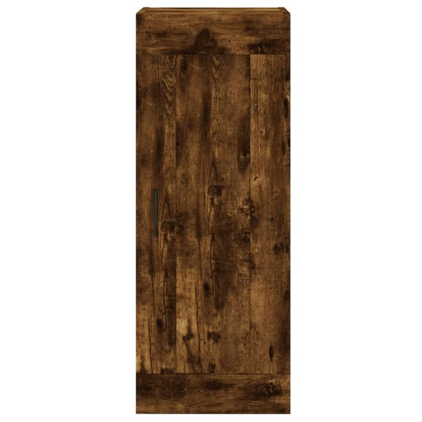 Berkfield Wall Mounted Cabinet Smoked Oak 34.5x34x90 cm Engineered Wood