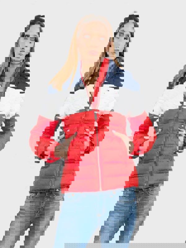 Tommy Jeans Colourblock Jacket Red Navy