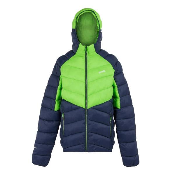 Regatta Mens Dalent Hooded Insulated Jacket - Green Flash/Navy - 