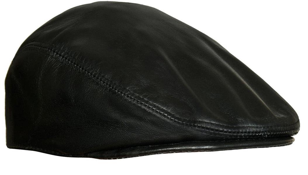 Infinity Leather Mens Leather Peaky Blinders Newsboy Flat Hat