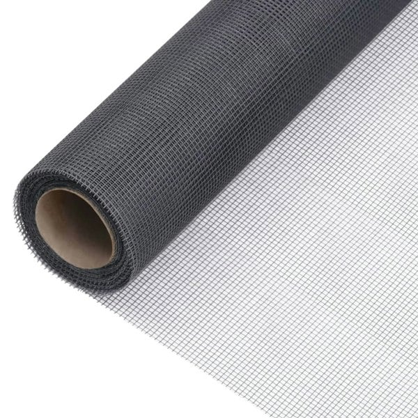 Berkfield Mesh Screen Fiberglass 60x1000 cm Grey
