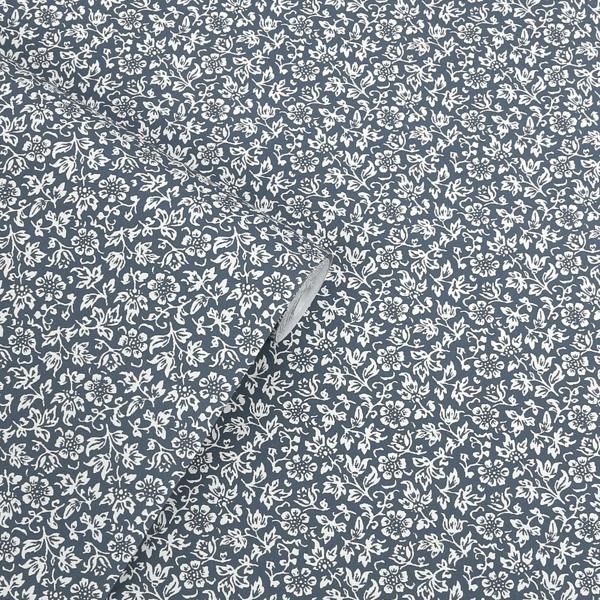 Laura Ashley Sweet Alyssum Denim Blue Wallpaper