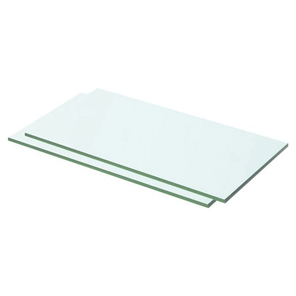 Berkfield Shelves 2 pcs Panel Glass Clear 50x20 cm