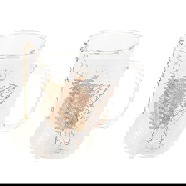 Serano Luna Moth Double Walled Glass Mug with Crystal Tea Infuser