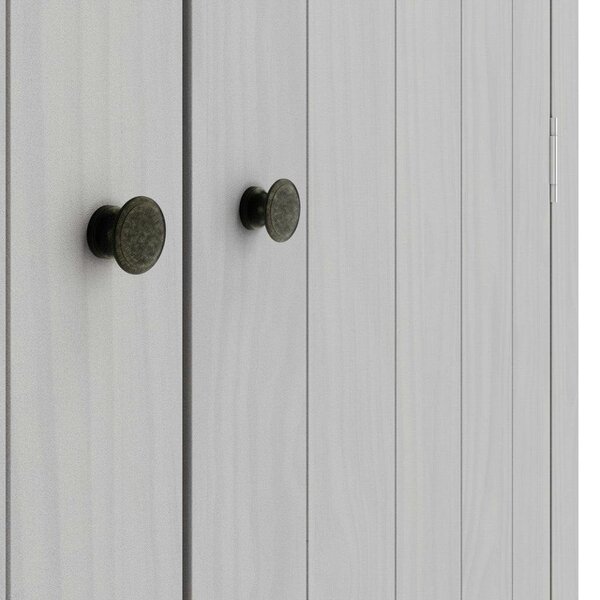 Wyld Haus Tralee Grey Wooden 2 Door Wardrobe