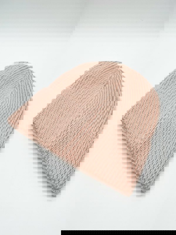 SVNX Ribbed Beanie Hat in Pink