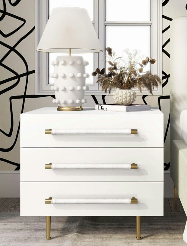 Furniture Edit Trident White Nightstand Chest Of Drawers