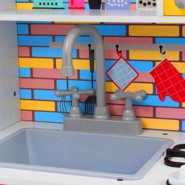 Berkfield Kids' Play Kitchen MDF 80x30x85 cm Multicolour