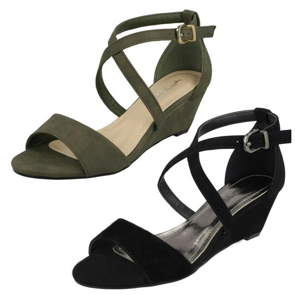 Anne Michelle Ladies Anne Michelle Wedge Sandal