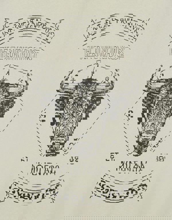 Yellowstone Mens Beige Cowboy Poker Short Sleeved T-Shirt