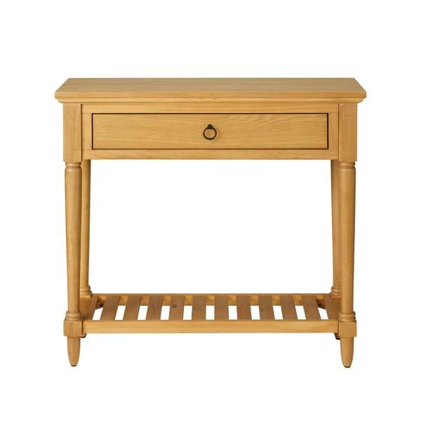 Statement Furniture Blenheim Oak Console Table. Slimline Wooden Hall Table with Storage