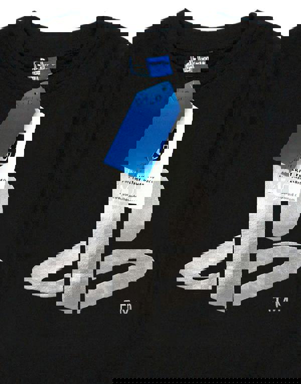 PlayStation Boys Black Foil Logo Short Sleeved T-Shirt