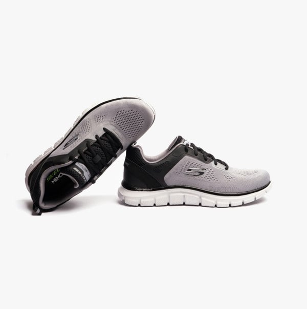 Skechers 232698/GYBK TRACK - BROADER Mens Trainers Gray/Black