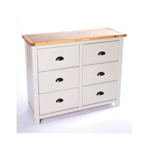 Cabinet Bits Argenta 6 Drawer Chest of Drawers Brass Cup Handle