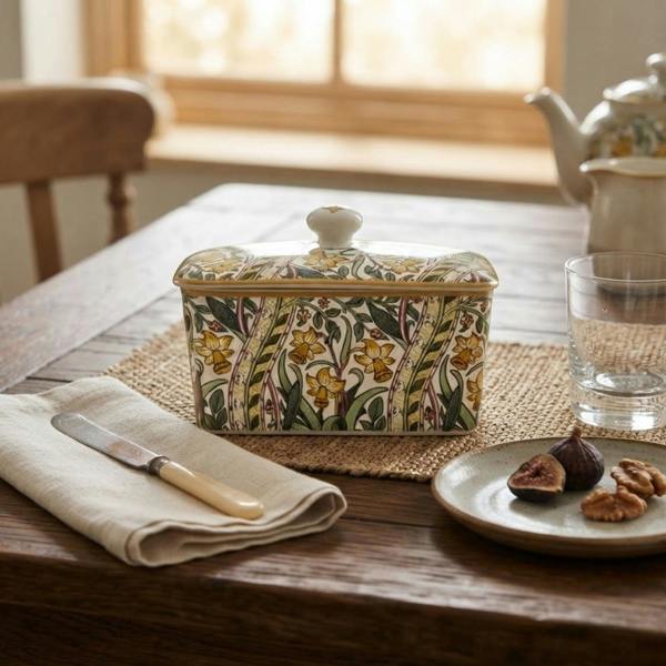 Garden Greatness Daffodil Design Kitchen Butter Dish