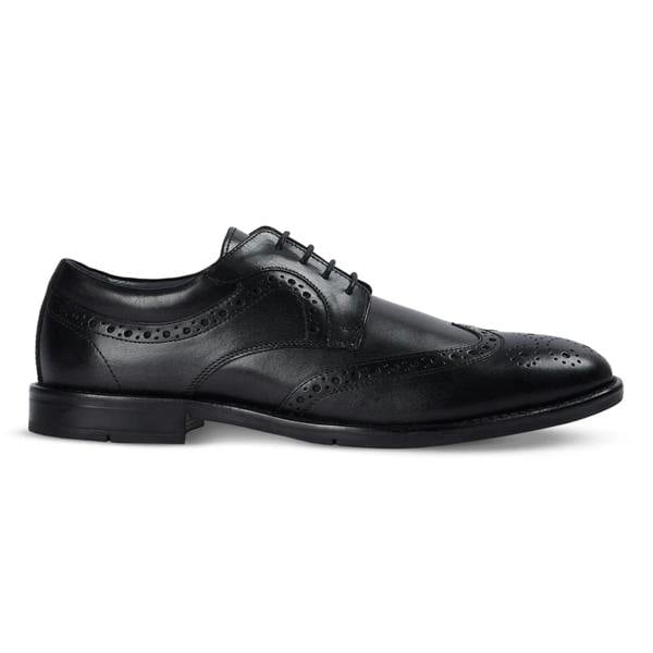 Paul Andrew Cambridge - Men's Black Wingtip Brogue Derby Shoes