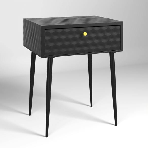 Core Products Set of 2 Saturn Metal 1-Drawer Bedside Cabinets