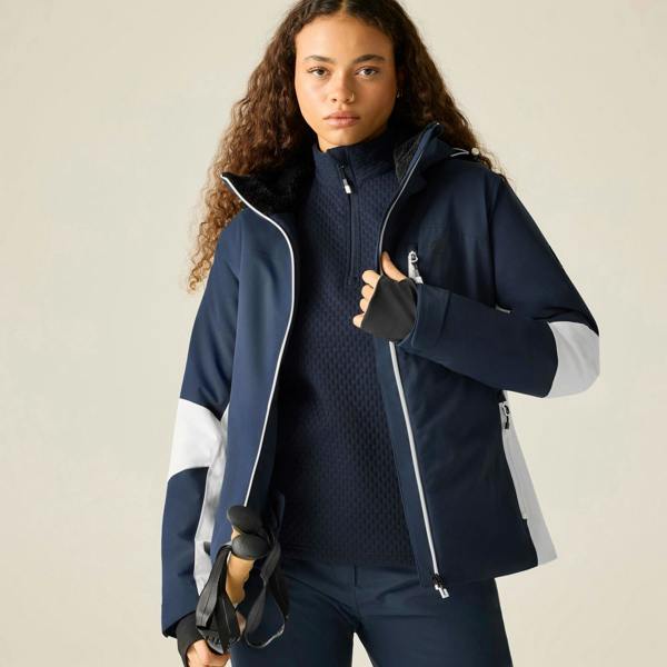 Dare 2B Womens/Ladies Lumi Stretch Ski Jacket - Navy/Egret - 