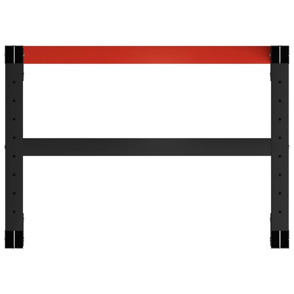 Berkfield Work Bench Frame Metal 80x57x79 cm Black and Red